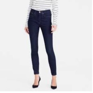 J Crew “Toothpick” mid rise skinny jean dark wash size 30